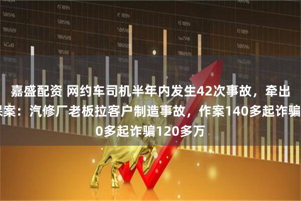 嘉盛配资 网约车司机半年内发生42次事故，牵出碰瓷骗保案：汽修厂老板拉客户制造事故，作案140多起诈骗120多万