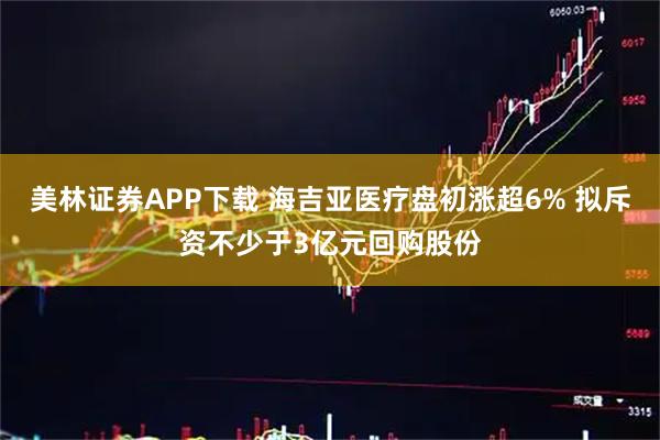 美林证券APP下载 海吉亚医疗盘初涨超6% 拟斥资不少于3亿元回购股份
